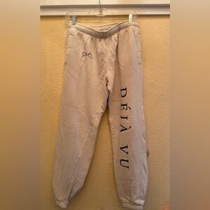 CNCO “DejaVu” Cream Jogger Sweatpants for Men, Size Medium